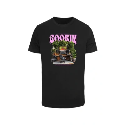 Image of Mister Tee Cookin Print Tshirt, Men&#039;s, Size: Small, Black