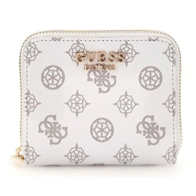 Image of Guess Laurel Small ZIP Around Wallet white, Women&#039;s, Size: One Size, White