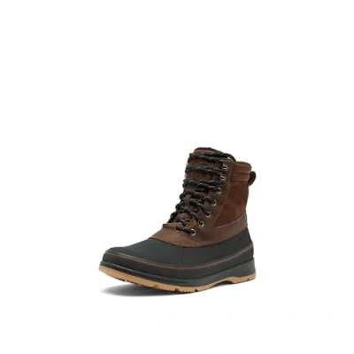 Image of Sorel Ankeny II BOOT PLUS WP Laceup ankle boots, Men&#039;s, Size: 12, Tobacco/black Leather/synthetics