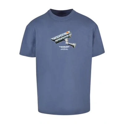 Image of Upscale by Mister Tee CCTV Oversize Print Tshirt, Men&#039;s, Size: Large, Vintageblue