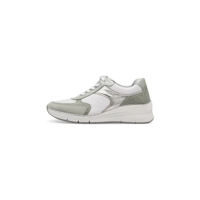 Image of Tamaris Women&#039;s Low Top Trainers, Shoes, Interchangeable Footbed, Comfort Lining, Green Sage Comb, 3.5 UK