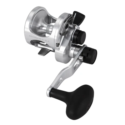 Image of Okuma Moulinet Traine Cavalla CAV 5NIILX Lh 2Spd 460g R.6.4:1 + 3.8:1 Rec.107 63cm Bk.7 11Kg Left Handle