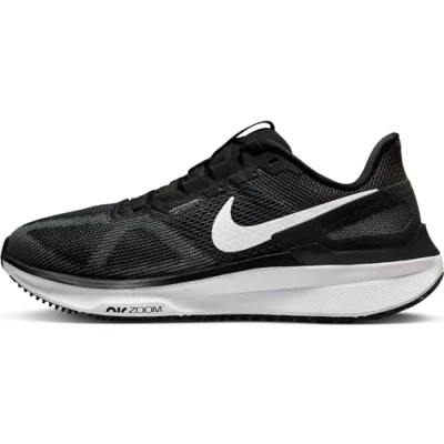 Image of Nike Performance AIR ZOOM Structure 25 Stabilty running shoes, Women&#039;s, Size: 7, Black/white/dark smoke grey Textile/synthetics