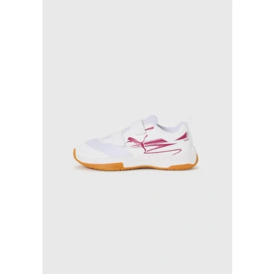Image of Puma Unisex Kid&#039;s Varion Ii V Jr Indoor Court Shoe, White Black, 2 UK