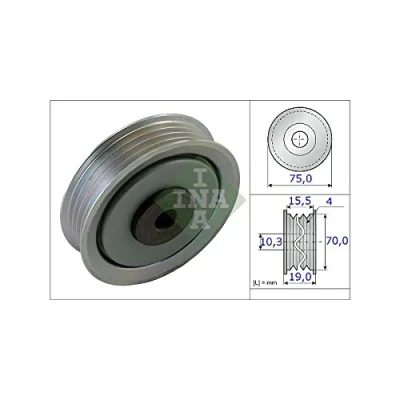 Image of Tensioner Pulley, v ribbed belt INA 531 0845 10