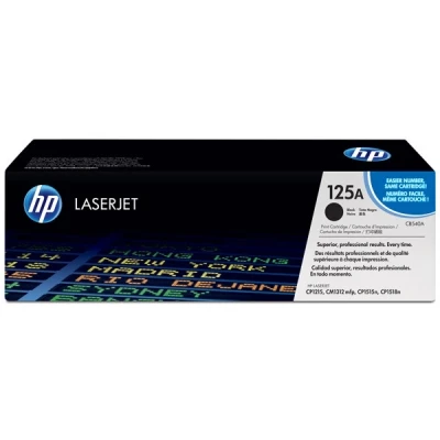 Image of HP CB540A 125A Original LaserJet Toner Cartridge, Black, Single Pack