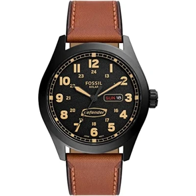 Image of Fossil Defender Watch, Men&#039;s, Size: One Size, Stainless steel/black