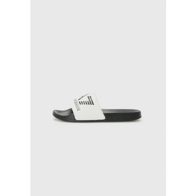 Image of EA7 Emporio Armani Unisex Pool slides, Size: 3.5, White/black shoes