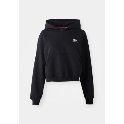 Image of Alpha Industries Basic Hoodie Sweatshirt, Women&#039;s, Size: Small, Black