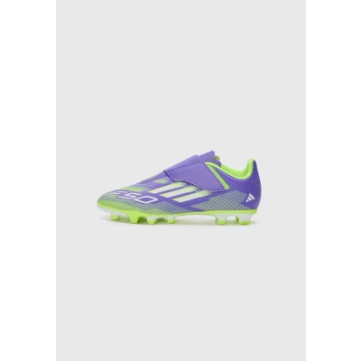 Image of adidas Performance F50 CLUB Unisex Moulded stud football boots for kids, Size: 7.5K, Purple rush/white/lucid lemon shoes