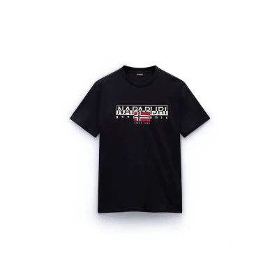 Image of Napapijri Saylmer Print Tshirt black, Men&#039;s, Size: Small, Black