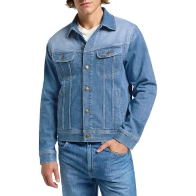 Image of Lee Rider Jacket Denim jacket, Men&#039;s, Size: 4/6, Worn indigo