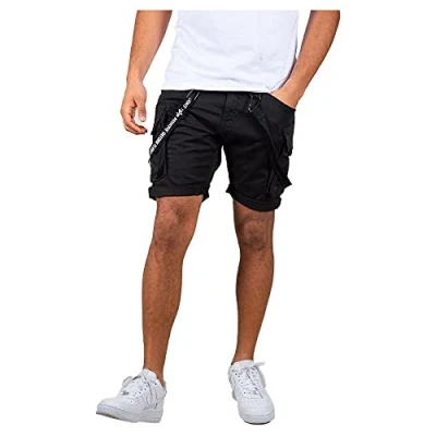 Image of Alpha Industries Utility Shorts, Men&#039;s, Size: 29, Black