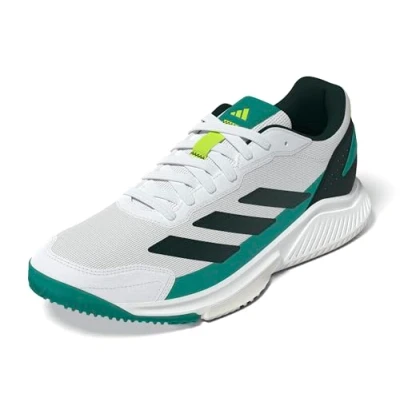 Image of adidas Performance Courtquick Padel shoes cloud white aurora ivy, Men&#039;s, Size: 13.5, ivy