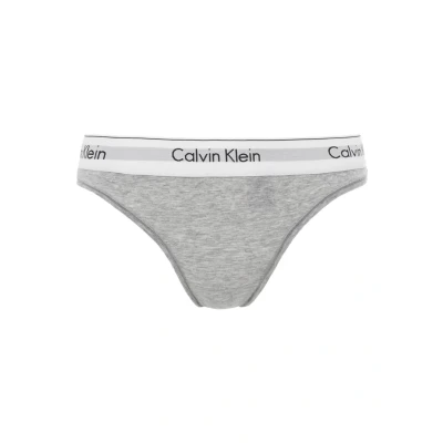 Image of Calvin Klein Underwear Thong ICON Thong, Women&#039;s, Size: Large, Grey heather