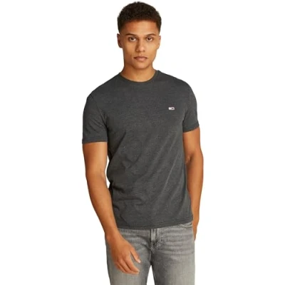 Image of Tommy Jeans SLIM Jaspe TEE Basic Tshirt black, Men&#039;s, Size: 34, Black