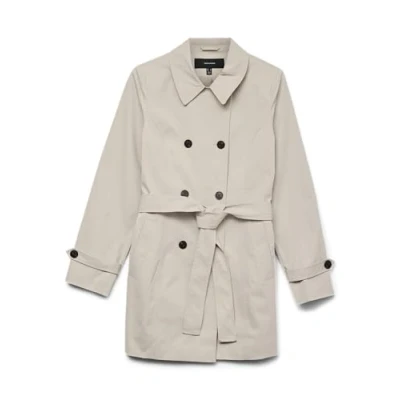 Image of VERO MODA Vmchelsea Olivia Noos Women&#039;s Trench Coat, Oatmeal, S