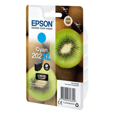 Image of Epson 202XL Cyan Kiwi High Yield Genuine, Claria Premium Ink Cartridge