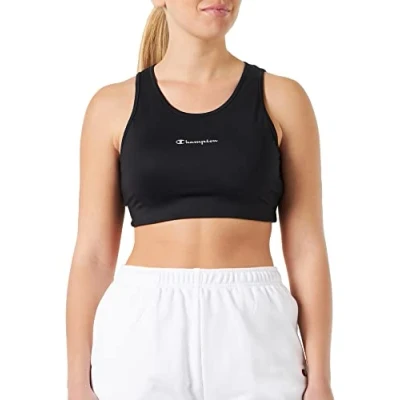 Image of Champion Ctech BRA Medium support sports bra, Women&#039;s, Size: Large, Black