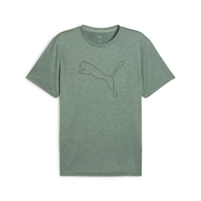 Image of Puma TAD Essential heather CAT CF Large Sports Tshirt, Men&#039;s, Size: Medium, Green moon
