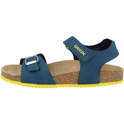 Image of Geox Ghita Sandals for kids, Size: 6, Avio High quality imitation leather