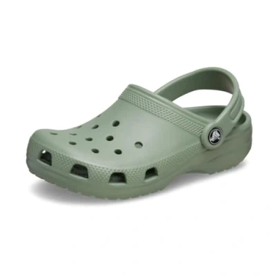 Image of Crocs Classic Unisex Pool slides for kids, Size: 3, Moss Synthetics