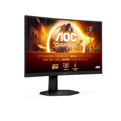 Image of AOC Gaming CQ27G4X 27 Zoll QHD Curved Monitor, 180 Hz, 0.5 ms, FreeSync Prem., HDR10 (2560x1440, DisplayPort, 2X HDMI) schwarz/grau