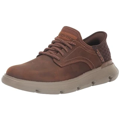 Image of Skechers Men&#039;s Garza Gervin Slip in Moccasin, Brown, 15 Wide