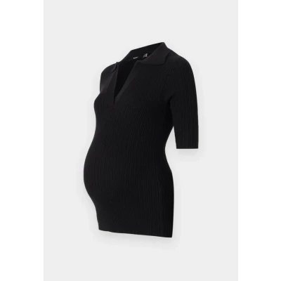 Image of Vero Moda Maternity Vmmholly POLO Print Tshirt, Women&#039;s, Size: XS, Black