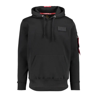 Image of Alpha Industries RED Stripe Hoody Hoodie, Men&#039;s, Size: Small, Black