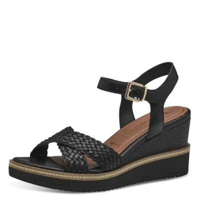 Image of Tamaris Platform sandals, Women&#039;s, Size: 7.5, Black shoes