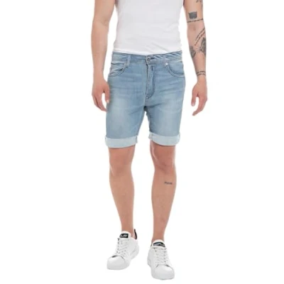 Image of Replay Denim shorts, Men&#039;s, Size: 32, Light blue used