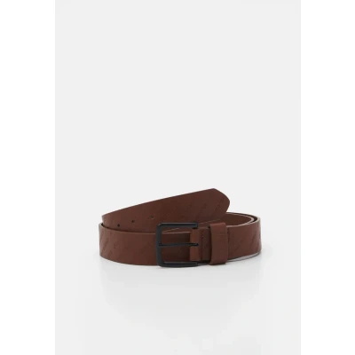Image of Urban Classics Allover LOGO BELT Belt, Men&#039;s, Size: Small, Cognacbrown