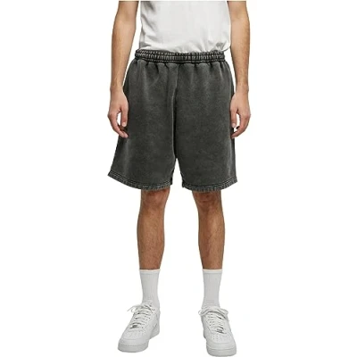Image of Urban Classics Heavy Washed Shorts, Men&#039;s, Size: XXL, Black