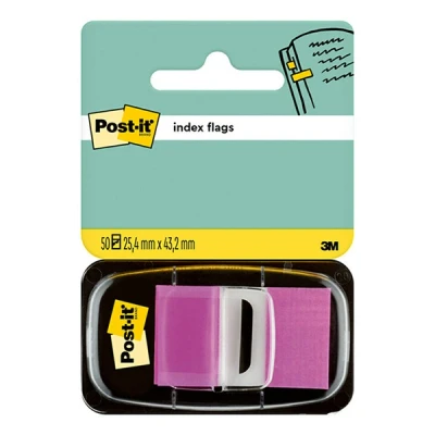 Image of Post it Index Medium Plastic Dispenser Purple (Pack of 50)