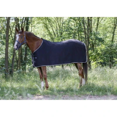 Image of Riding World fleece deken zwart/grijs