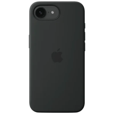 Image of Apple Silicone Back Cover Black iPhone 16e