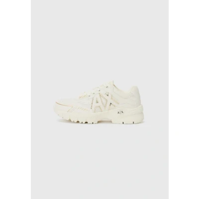 Image of Armani Exchange Trainers white/goldcoloured, Women&#039;s, Size: 5, White/gold/coloured shoes