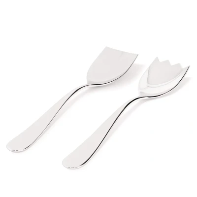 Image of Alessi Salad Cutlery Nuovo Milano 5180/14 by Ettore Sottsass