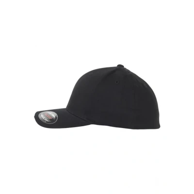 Image of Flexfit Yupoong Brushed Twill Cap, Unisex, 6377, black, L XL