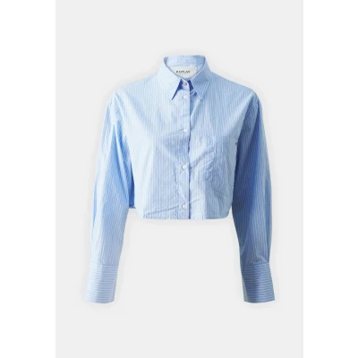 Image of Replay Buttondown blouse, Women&#039;s, Size: XL, White/blue