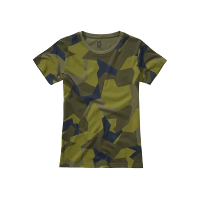 Image of Brandit Print Tshirt, Women&#039;s, Size: XXL, Swedish camo
