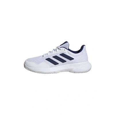 Image of adidas Performance GAME SPEC 2 Multicourt tennis shoes cloud white dark blue white, Men&#039;s, Size: 4,
