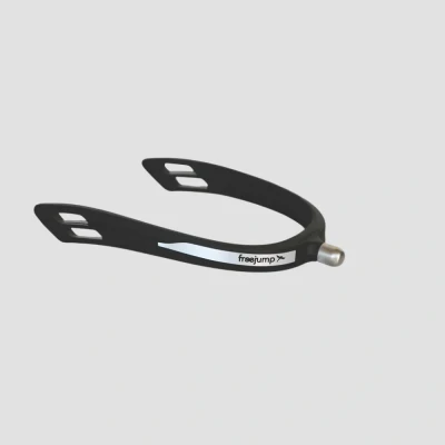 Image of Freejump Spur&#039;One Round End Spur Black/Black Horse Spurs Riding Equestrian