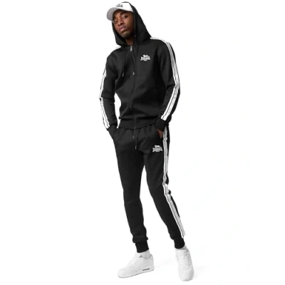 Image of Lonsdale Men&#039;s Weetwood Sweatsuit, black/white, L