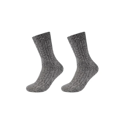 Image of camano Online Unisex COSY Mouline 2P Socks, Size: 9 11.5, Anthracite
