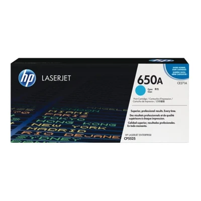 Image of HP Color LaserJet Pro 5525 650A (CE271A) cyan toner (original HP)