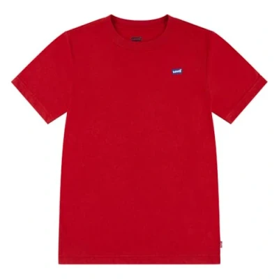 Image of Levi&#039;s Batwing Chest HIT Unisex Basic Tshirt for kids, Size: 12y, Pompeian red