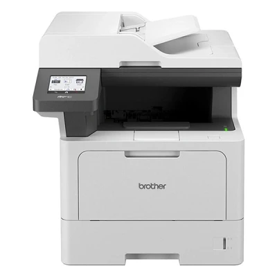 Image of Brother MFC L5710DN 4 in 1 Multi Function Printer Black White (A4, 48 Pages/Min., 1,200 x DPI, LAN, Duplex ADF, 250 Sheets Paper Cassette) White/Grey