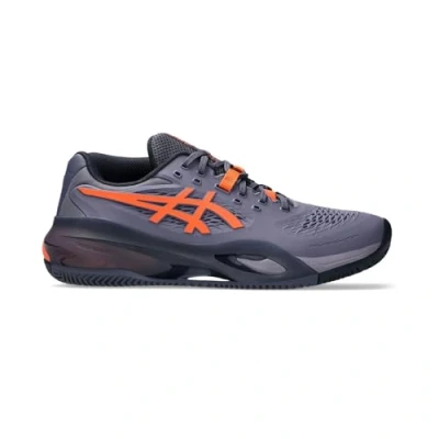 Image of Asics Gelresolution X Clay court tennis shoes, Men&#039;s, Size: 11.5, Greyish purple/nova orange shoes